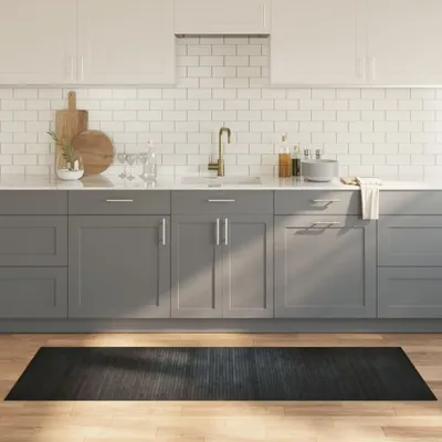 Produktbild von vidaXL Teppich Rechteckig Grau 70x200 cm Bambus
