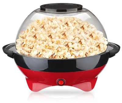Produktbild von 800W Elektrische Popcornmaschine mit Rührsystem, 28 Tassen Popcorn Maker, Schnellheiz-Technologie, Antihaft & Transparenter Deckel