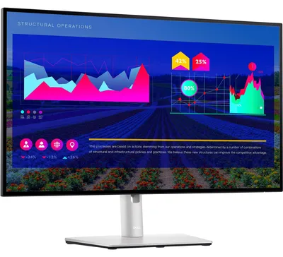 Produktbild von DELL UltraSharp 68,47 cm-Monitor – U2722D, 68,6 cm (27"), 2560 x 1440 Pixel, Quad HD, LCD, 8 ms, Silber