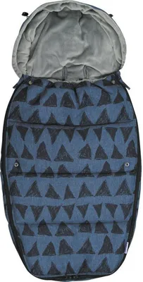 Image de Housse de siège pour poussette, velours, bleu, motif tribal, modèle DeLuxe