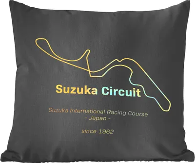 Produktbild von MuchoWow® Zierkissen Sofakissen Wohnzimmer Dekokissen 45x45 cm Suzuka - F1 - Rennstrecke - Schlafpolster - Polster für das Sofa