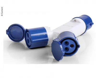 Produktbild von CEE Stecker/ 2-fach CEE Verteilersteckdose mit Klappdeckel