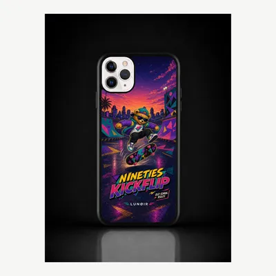 Obrázek produktu pro Pouzdro na iPhone 11 Pro, ochranné pouzdro s motivem skateboardu z 90. let – značka LUNØIR