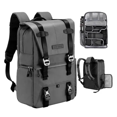 Produktbild von Kamerarucksack mit Laptopfach für Fotografen 20L B-grau 30x17x45cm
