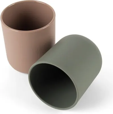 Produktbild von Dantoy Becher-Set Mokka/Olivgrün, 2dlg.