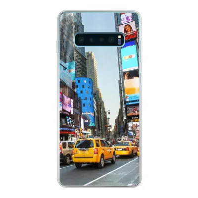 Produktbild von MuchoWow® Handyhülle Schutzhülle Hülle für Samsung Galaxy S10 Lite New York - Taxi - Gelb Silikon Softcase Handy Hülle - Schutz