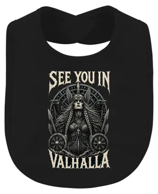 Imagen del producto de "Nos vemos en Valhalla. Valkiria. Guerrera vikinga. Cuervos. Odín. Nórdico. Bebé, color , talla única."