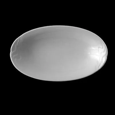 Produktbild von Ovales Tablett 32 cm, weißes Porzellan, Melodie, G. Benedikt