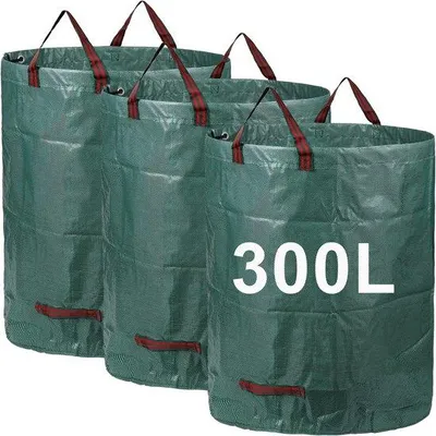 Produktbild von Famanu Gartenabfallsäcke 300 Liter - stabil, faltbar, wasserabweisend - braun