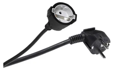 Produktbild von ViVanco™SKV 3B-N, 3 m, Drinnen, Typ F, Type F (CEE 7/4), Abgewinkelt, 1,5 mm²