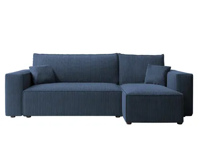 Produktbild von Idohome - PARIS L Ecksofa mit Schlaffunktion und Bettkasten 244x145 cm – universell – Modernes Schlafsofa & Couchgarnitur Farbe: Blau Poso 05