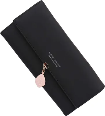 Produktbild von Geldbeutel Lang Damen, 9 Kartenfächer & Kleingeldfach, A0395 Schwarz