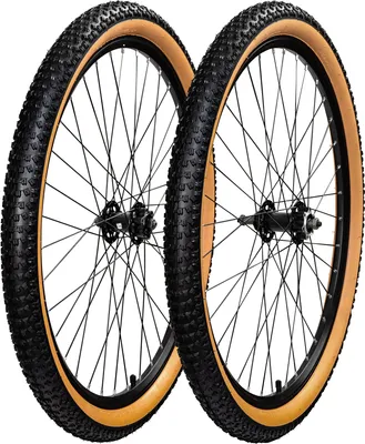 Produktbild von Komplettrad Felge mit Reifen Mountainbike Felgen Laufradsatz Fahrrad Laufrad schwarz/braune Sidewall 27,5 x 2,10" Vorder- und Hinterrad