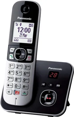 Image de Panasonic KX-TG6861 Téléphone DECT Identification de l'appelant Noir, Gris