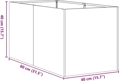 Obrázek produktu pro vidaXL květináč 40x80x40 cm pozinkovaná ocel
