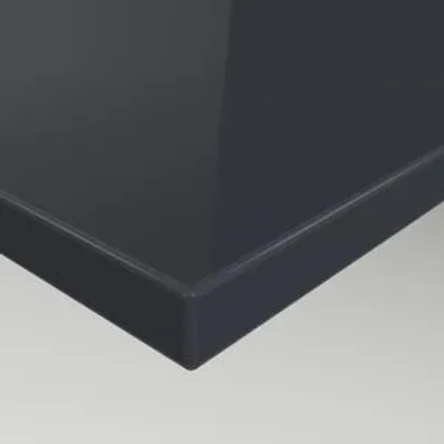 Produktbild von Tischplatte Holz Zuschnitt nach Maß Beschichtete Holzdekorplatte in 19mm Stärke - Schwarz Hochglanz 100 x 70 cm