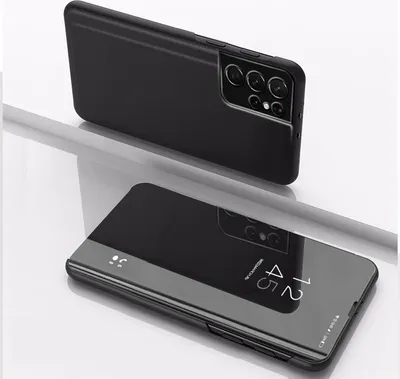 Produktbild von König Design Hülle kompatibel mit Samsung Galaxy S23 Ultra Kunstleder Handyhülle - Handy Case Schwarz