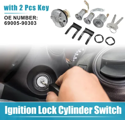 Image de Allumage Serrure Cylindre Trousse pour Toyota Land - 6 pcs