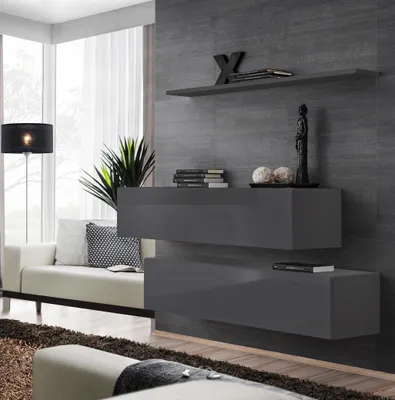 Zdjęcie produktu dla Nowoczesne meble ścienne kompletny zestaw 3-częściowych mebli do salonu