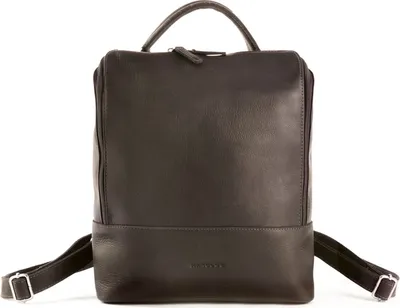 Image de HAROLD'S Cuir sac à dos de loisirs sac à dos pour ordinateur portable Campo U-City-Backpack Brown marron foncé