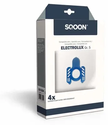 Productafbeelding van SQOON®  Stofzuigerzakken (SQ31) Geschikt voor Electrolux Xio E52 – Vervangt Model GR5S 9002565407 – High Filtration voor Optimale Stofopname - 4 Stuks