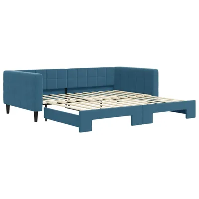 Produktbild von Tagesbett Ausziehbar Blau 100x200 cm Samt