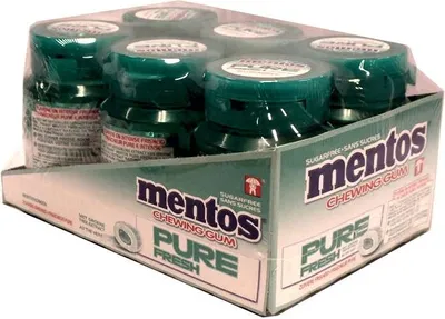 Produktbild von Mentos Pure Fresh Wintergreen Kaugummi 6 x 60g Dose (Zuckerfrei)