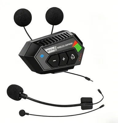 Produktbild von Bluetooth-Headset für Motorradhelme mit LED-Beleuchtung