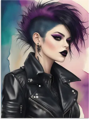 Produktbild von ARTland Wandbild Alu für Innen & Outdoor Punk Woman Größe: 60x80 cm