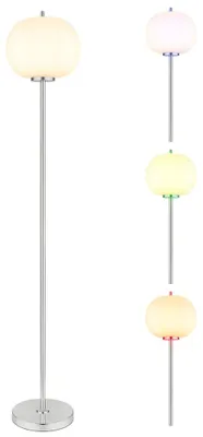 Produktbild von RGB LED Stehleuchte, Glas opal, Metall nickel, H 160 cm
