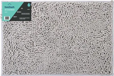 Produktbild von Badematte - 50 x 80 cm - Hellgrau - Große rutschfeste Duschmatte Badezimmermatte oder Toilettenmatte