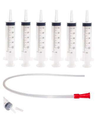 Produktbild von 6-Dosierspritze ohne Nadel Spritze 60 ml Verschlusskappen & 90 cm Schlauch