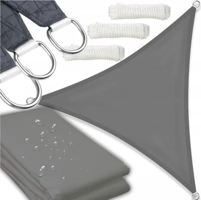 Image de Voile d'ombrage gris Premium Abri de jardin 5x5x7m