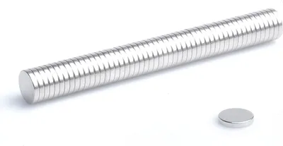 Produktbild von Neodym Magnete 6 x 1 mm 50 Stück mm N38, Extrem stark, Magnettafeln, Kühlschränke, Whiteboards, DIY