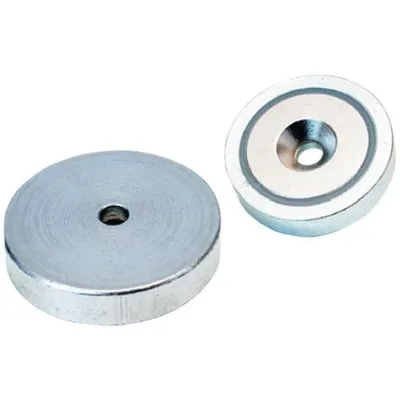 Produktbild von FORMAT NdFeB-Flachgreifer-Magnet mit Bohrung 40 x 8,0 mm, Durchmesser (Ø):16 mm, Magnethöhe h:4,5 mm