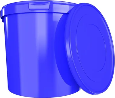 Produktbild von Eimer mit Deckel 10 L | Vorratseimer | Lebensmittelecht Blau | PP | 1 Stück