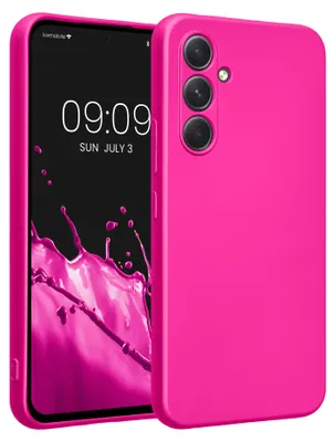 Produktbild von kwmobile Handyhülle für Samsung Galaxy A54 5G Hülle - weiche Silikon Case metallisch schimmernd - Schutzhülle Cover - Metallic Pink