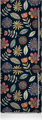 Produktbild von Magnetfolie Aufkleber Kühlschrankmagnete 60x190 cm - Farbenfrohe Blumen