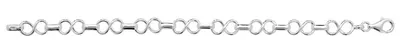 Produktbild von Modisches 925 Sterling Silber Damen - Armband - 8mm, 6 Gramm; TRS25620