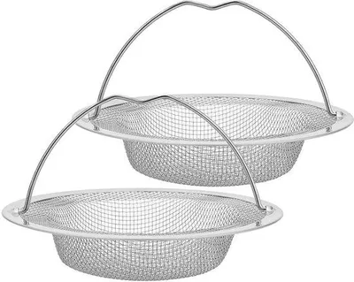 Productafbeelding van RVS afvoersieve-set met handvat voor de keuken, diameter 11 cm