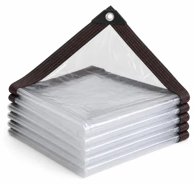 Immagine prodotto di Omgoods - Telo trasparente, 3 x 4 metri - Impermeabile, ideale per esterni e mobili da giardino