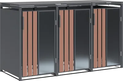 Produktbild von Westmann Status 3 Metall Mülltonnenbox 3er 3x240 L Anthrazit