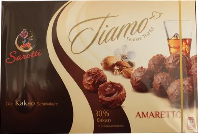 Produktbild von Sarotti Tiamo Feinste Trüffel Amaretto überzogen mit Schokolade 125g