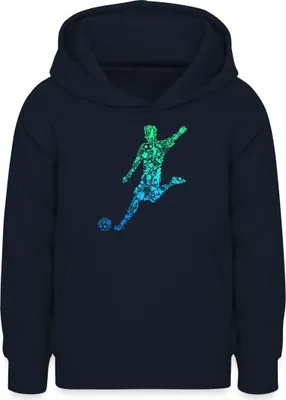 Produktbild von Spreadshirt Fußball Geschenk Fussballspieler Geschenkidee Teenager Hoodie, XL (12/13 Jahre), Navy