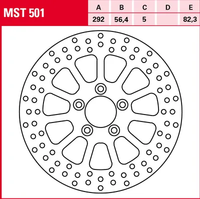 Produktbild von TRW Bremsscheibe Allround starr MST501 XL883R Sportster Roadster XL1
