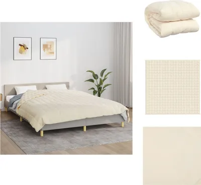 Zdjęcie produktu dla vidaXL Koc obciążeniowy jasnokremowy 200x200 cm 9 kg tkanina - Koce