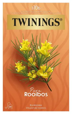 Obrázek produktu pro TWININGS 2191661, Bylinkový čaj, 40 g, Rooibos, Obdélníkový, 2 g, 20 kusů