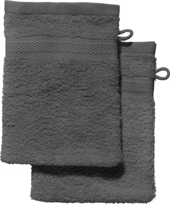 Produktbild von REDBEST Waschhandschuh Chicago" 2er-Pack anthrazit 15x21 cm"