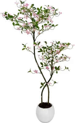 Produktbild von Künstlicher Jasminbaum - Bodenpflanze 180 cm - Rosa Knospen - Kunststoff - Für Wohnzimmer, Flur & Büro