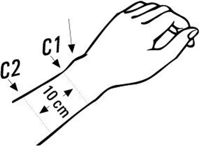 Produktbild von Bort ManuBasic Handgelenkbandage, schwarz>>>>Gr. XXL links